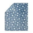thumbnail image 1 of George Baby Blue Star Flannel Baby Blanket 30" x 36", 1 of 4