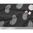 thumbnail image 2 of Soimoi Polyester Crepe Fabric Paisley Block Print Fabric by The Yard 52 Inch Wide, 2 of 3