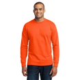 thumbnail image 1 of Port & Company ®  - Long Sleeve Core Blend Tee. Pc55ls M Safety Orange, 1 of 3