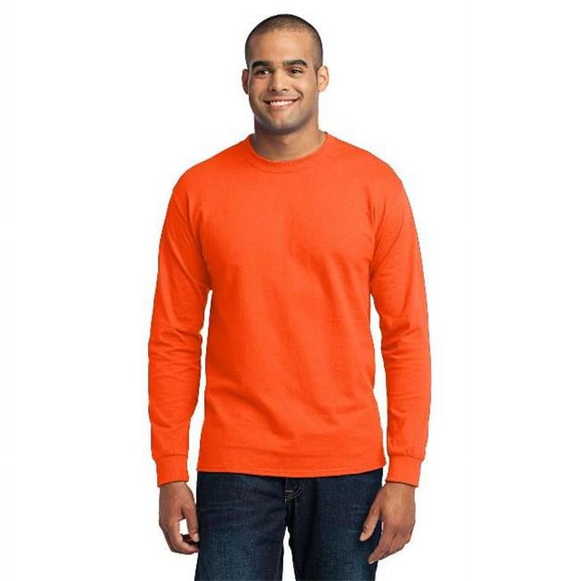 Port & Company ® - Long Sleeve Core Blend Tee. Pc55ls M Safety Orange