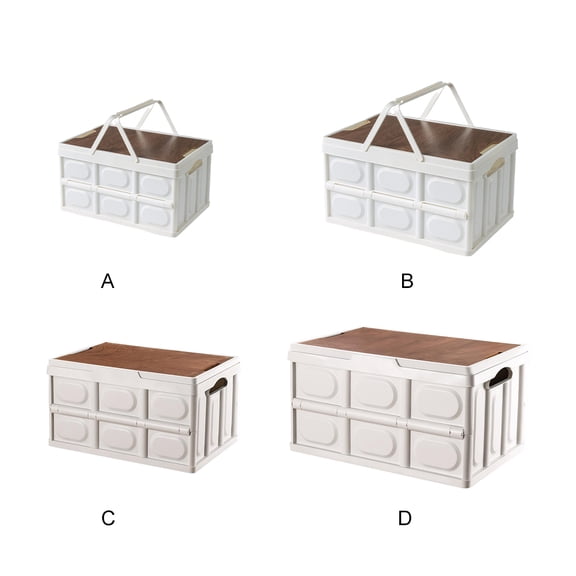 Baohd Small Outdoor Storage Box Easy Folding Toy Basket With Lid Sturdy Frame Durable Small handle