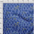 thumbnail image 3 of oneOone Tissu Jersey Coton Bleu Matériel de Robe de Mer Tissu Imprimé Tissu au Mètre 58 Pouces de Large, 3 of 4