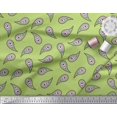 thumbnail image 3 of Soimoi Green Velvet Fabric Floral & Paisley Print Sewing Fabric Yard 58 Inch Wide, 3 of 3