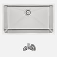 thumbnail image 2 of Stylish Dual Mount 31" Stainless Steel Single Bowl Kitchen Sink with Strainer S-402, 2 of 11