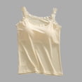 thumbnail image 2 of Posijego Women's Lace Camisole Tops with Bra Pads Ribbed Tank Tops Basic Layers Undershirts for Women, 2 of 3