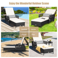 thumbnail image 4 of Gymax Adjustable Patio Rattan Lounge Chair Chaise Recliner w/ Cushion & Pillow, 4 of 10
