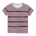 thumbnail image 1 of Yuyuzo T-Shirts pour Garçons et Filles, Manches Courtes, Col Rond, Rayé, Mignon, Été, 1 of 5
