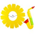 thumbnail image 1 of Ensemble de Jouet Instrument pour Enfants Performance Scénique Trompette Accessoire Portable Tournesol Casque, 1 of 8