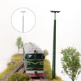 thumbnail image 4 of Model Railway Lights Accessories Scenery Scale 1:87 Track Light Yards Landscape Decorations Outdoor LED Metal Lamppost Silver（White Light）, 4 of 6