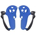 thumbnail image 1 of 2 Pcs Housse de Poignée de Contrôleur Tactile Protecteur en Silicone avec Sangles pour Meta Quest Pro Bleu, 1 of 14