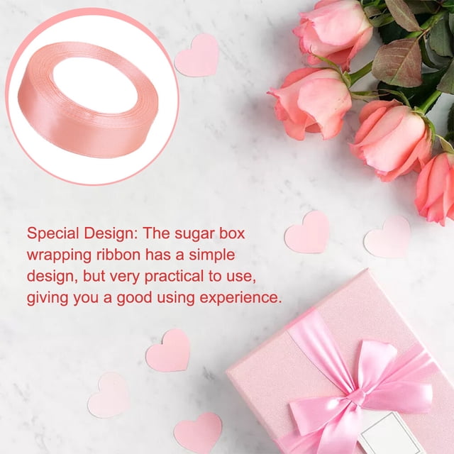 Gift Wrap Ribbon Wedding Clothes Making Supply Multi-color DIY Craft Accessories Festival Fabric Polyester Ribbons Box Ornaments Champagne 07