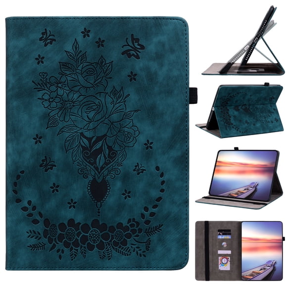 FJLBDE Case for Samsung Galaxy Tab A11 / Tab A9 8.7 Inch 2025/2023, PU Leather Cover Flip Folio Stand Card Slot, Blue