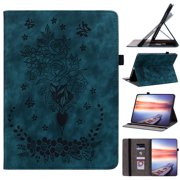 FJLBDE Case for Samsung Galaxy Tab A11 / Tab A9 8.7 Inch 2025/2023, PU Leather Cover Flip Folio Stand Card Slot, Blue