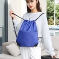 thumbnail image 2 of yeacher Royal Blue Oxford Cloth Drawstring Backpack for Gym, Travel, and Outdoor Adventures, 2 of 6