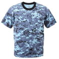 thumbnail image 2 of Rothco Digital Camo T-Shirt - Sky Blue Digital Camo, Large, 2 of 2