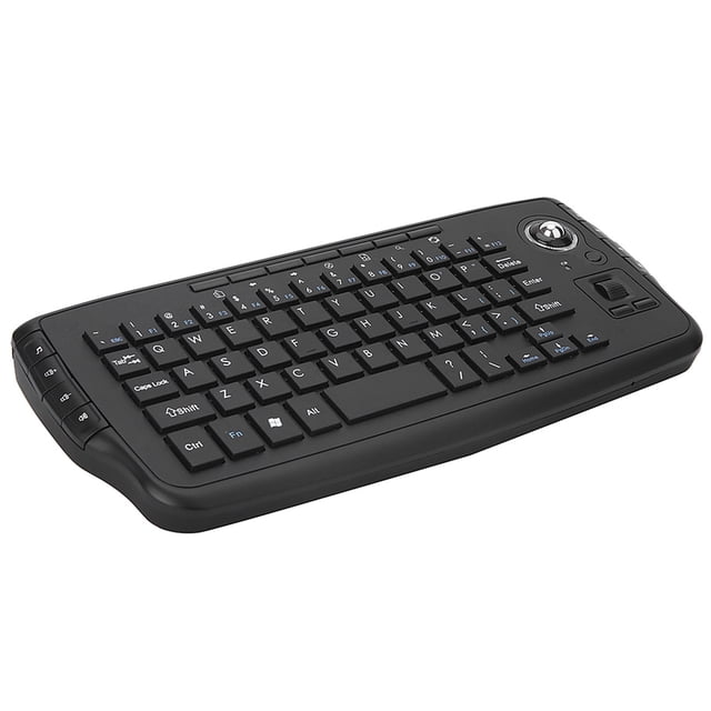 Amdohai E30 Clavier Sans Fil 2.4GHz avec Souris Trackball Molette Télécommande pour Android TV BOX TV Intelligente PC Notebook Noir