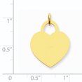 thumbnail image 2 of Grand Charme Cœur Gravable en Or Jaune 14K, 2 of 2