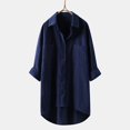 thumbnail image 3 of Blouses en Lin Décontractées pour Femmes Manches Longues Chemises Boutonnées, 3 of 6
