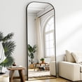 thumbnail image 2 of BEAUTYPEAK 21"x57" Rounded Top Full Length Mirror Floor Mirror,Black, 2 of 9