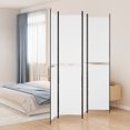 thumbnail image 1 of vidaXL 4-Panel Room Divider White 200x220 cm Fabric, 1 of 5