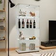 thumbnail image 3 of Noble House LED Lights Glass Display Cabinet 4 Shelves with double Door,White, 3 of 8