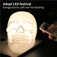 thumbnail image 2 of Skull Night Lamp 2100mAh Professional Lightweight Colorful Lighting Decoration Lamps for Simple Remote Control Decoration Lamps Ambient Light Home Party, 2 of 9