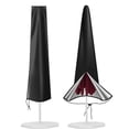 thumbnail image 4 of Fiudx Housse de Parasol de Patio Extérieur avec Fermeture Éclair / Tissu Imperméable et Résistant aux UV / Convient aux Parasols de Marché Carrés de 9 Pi à Ronds de 12 Pi / Tissu 210D Robuste / Noir Ou Beige, 4 of 7