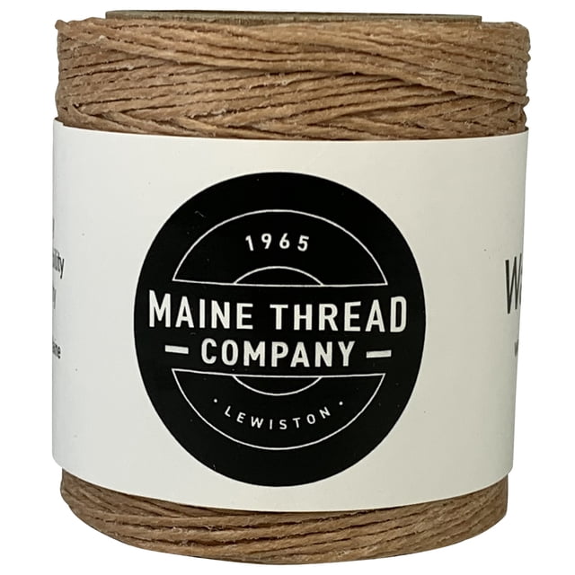 Maine Thread 0.035" Waxed Poly Cord 3 Ply - Bark Tan