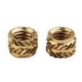 thumbnail image 2 of 100PCS Threaded Insert Self-clinching Nut Brass Internal Thread Knurled, 2 of 10