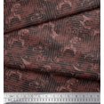 thumbnail image 2 of Soimoi Rayon Fabric Texture & Greek Key Geometric Decor Fabric Printed Yard 56 Inch Wide, 2 of 3