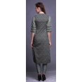 thumbnail image 4 of Bimba Kurti Longue Droite pour Femmes Imprimée Indienne en Rayonne Slub Tunique à Manches 3/4, 4 of 6