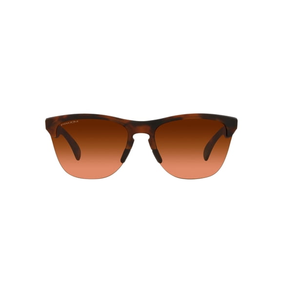 Oakley Men's OO9374 Frogskins Lite Round Sunglasses, Matte Brown Tortoise/Prizm Brown Gradient, 63 mm