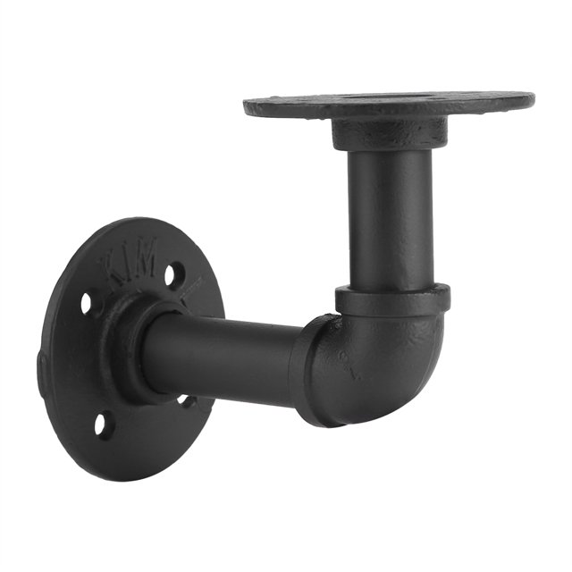 Pipe Shelf Wall Support Shelf Bracket Shelf Support Black Iron Industrial Pipe Shelf Bracket Holder DIY Home Decor Wall Mounted Support #Detachable