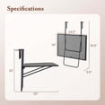 thumbnail image 3 of Costway Table de Balcon sur Rambarde avec Crochets Réglables, Table Suspendue Pliante pour Terrasse, Support pour Plantes, 3 of 10