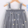 thumbnail image 4 of JDQJBZ Robe Sans Manches pour Filles, Tutu en Maille à Fleurs Brodées, Tenue de Fête pour 1 à 7 Ans, 4 of 5