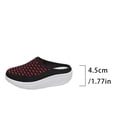 thumbnail image 4 of Platform Sandals Women Slide Closed Toe Fabric Mesh Breathable Walking Shoes Black, 4 of 9