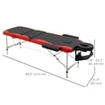 thumbnail image 3 of HOMCOM 3 Section Foldable Massage Table Professional Salon Facial Couch Bed, 3 of 10