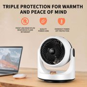 Vggrvlo Space Heater 1500W Electric Heaters Indoor Portable with Thermostat with Heating and Fan Modes 10.5ft/s Portable Electric Heaters for Indoor Use