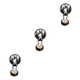 thumbnail image 4 of Transemion Stainless Steel Classic Pattern Candle Holders With Vivid Images For Halloween Decor Spooky K 3Set, 4 of 6