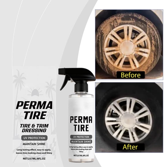 Cagogo under $5 Tire Shine Spray, 237ml Car Tire Shine Polish Spray, High Gloss Tire Dressing, Rubber Tire Protectant, UV Oxidation Shield, No Sling Formula, Tire Cleaner Polish for All Season
