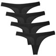 thumbnail image 1 of Wingslove Culottes String pour Femmes, Lot de 4, G-String, Hipster, Bikini, 1 of 4