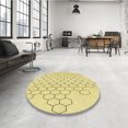 thumbnail image 4 of Ahgly Company Tapis d'Intérieur Lavable en Machine Carré Transitionnel Jaune Maïs, 4 Pieds Carré, 4 of 7