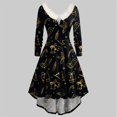 thumbnail image 1 of Joyeux Noël TIMIFIS Mode Automne pour Femmes Robe Vintage à Fleurs Évasée en Ligne A Swing Décontractée pour Fête Robe de Fête pour Femmes, 1 of 5