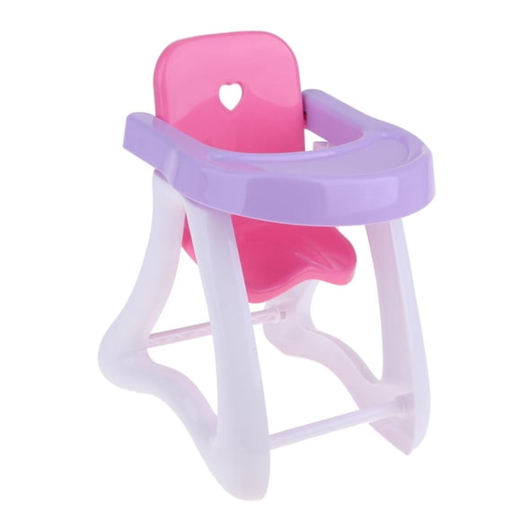 Milaget Simulation Baby High Chair ABS Furniture Toy for Mellchan Baby Doll for 8-12inch