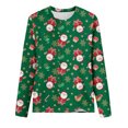 thumbnail image 4 of Blouses pour Femmes Noël Femmes Manches Longues Décontractées Imprimé Col Rond T-Shirt Ample Blouse Hauts Mignons Hauts pour Femmes en Liquidation, 4 of 5