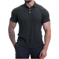 thumbnail image 2 of FNFYFH Clearance Chemises de Golf pour Hommes Col Manches Courtes T-Shirts Été Col Rabattu Blouses Gris Foncé,S, 2 of 8
