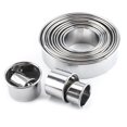 thumbnail image 3 of mmirethe 14PCS Round Stainless Steel Open Round Cookie Molds for Mousse Donut, 3 of 6