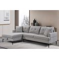 thumbnail image 1 of Chaise Longue Rembourrée pour Gauche en Gris, 1 of 2