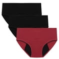 thumbnail image 1 of Lot de 3 Culottes Menstruelles pour Femmes, Anti-Fuites, Flux Abondant, Taille Haute, Post-Partum, 1 of 8