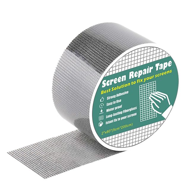 1 Roll 2M Window Screen Repair Tape Window Screen Door Repair Kit Fiberglass Cloth Mesh Tape for Repair Holes Tears